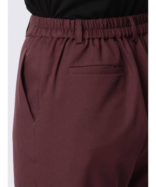 SUIT SQUARE（スーツスクエア）の「CHANTOWA ピンタックテーパードパンツ ウォッシャブル ストレッチツイル 無地（スラックス・レディース・ベージュ系/ブラック系/カーキ系/パープル系・42(13号)/36(7号)/38(9号)/40(11号)）」の9枚目の写真