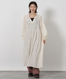 LAKOLE | モールストライプカフタンワンピース / 598274(ワンピース)