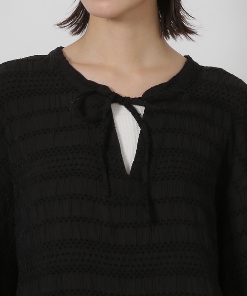 LAKOLE(ラコレ)の「モールストライプカフタンワンピース / 598274(ワンピース・レディース・ダークブラウン/アイボリー/ブラック・FREE)」の11枚目の写真