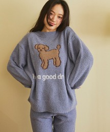 cross marche(クロスマルシェ)の【LAFUKU/ラフク】もちふわマシュマロニットアニマルモチーフジャガードトップス/ルームウェア(上下別売り)(ルームウェア/パジャマ)