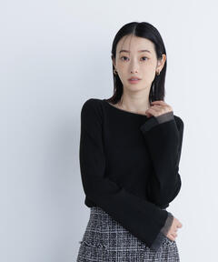 アシンメトリーリブニット（ニット/セーター）｜anuans（アニュアンス