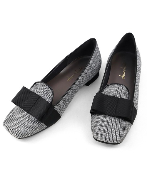 chocolates(チョコラテス)の「晴雨兼用 グログランリボン オペラパンプス【日本製】(パンプス・レディース・ブラック/チェック/ダークブラウン・24.5cm/25.0cm/22.0cm/22.5cm/23.0cm/23.5cm/24.0cm)」の4枚目の写真