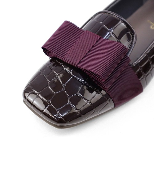 chocolates(チョコラテス)の「晴雨兼用 グログランリボン オペラパンプス【日本製】(パンプス・レディース・ブラック/チェック/ダークブラウン・24.5cm/25.0cm/22.0cm/22.5cm/23.0cm/23.5cm/24.0cm)」の10枚目の写真