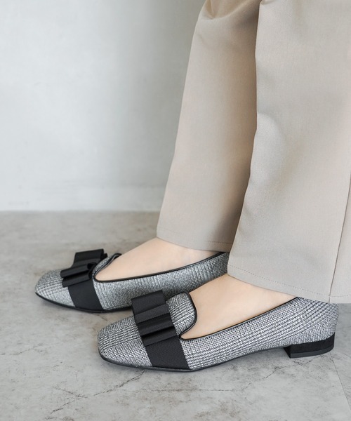 chocolates(チョコラテス)の「晴雨兼用 グログランリボン オペラパンプス【日本製】(パンプス・レディース・ブラック/チェック/ダークブラウン・24.5cm/25.0cm/22.0cm/22.5cm/23.0cm/23.5cm/24.0cm)」の20枚目の写真