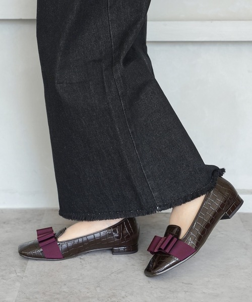 chocolates(チョコラテス)の「晴雨兼用 グログランリボン オペラパンプス【日本製】(パンプス・レディース・ブラック/チェック/ダークブラウン・24.5cm/25.0cm/22.0cm/22.5cm/23.0cm/23.5cm/24.0cm)」の14枚目の写真