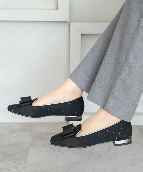 chocolates(チョコラテス)の「晴雨兼用 グログランリボン オペラパンプス【日本製】(パンプス・レディース・ブラック/チェック/ダークブラウン・24.5cm/25.0cm/22.0cm/22.5cm/23.0cm/23.5cm/24.0cm)」の13枚目の写真