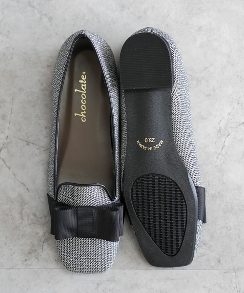 chocolates(チョコラテス)の「晴雨兼用 グログランリボン オペラパンプス【日本製】(パンプス・レディース・ブラック/チェック/ダークブラウン・24.5cm/25.0cm/22.0cm/22.5cm/23.0cm/23.5cm/24.0cm)」の17枚目の写真