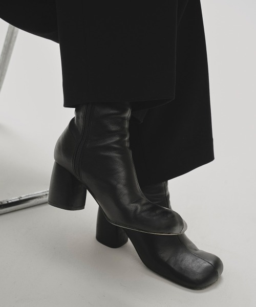 36todayful Square Short Boots ブラック Square Short Boots（ブーツ）｜TODAYFUL（トゥデイフル）の