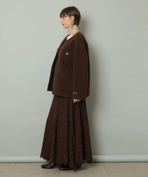 ノーカラーポケットコート（ダウンジャケット/コート）｜CADUNE