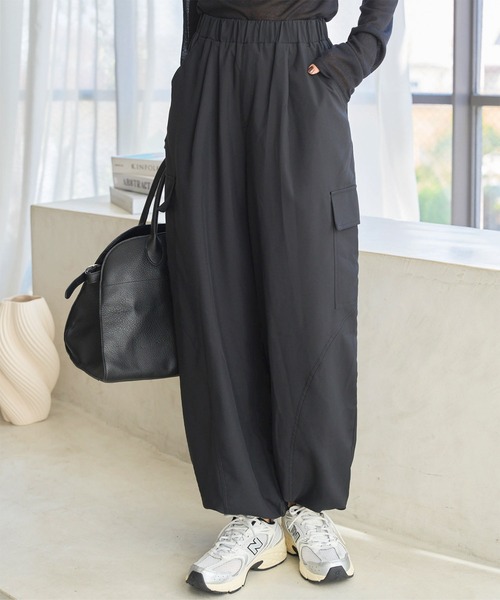 KOBE LETTUCE（コウベレタス）の「カーゴカーブパンツ（カーゴパンツ・レディース・アイボリー系/グレー/カーキ/ブラック・M/PM）」の5枚目の写真