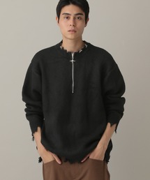 LAND MUSEUM | LAND MUSEUM／クロスダメージニット(ニット/セーター)