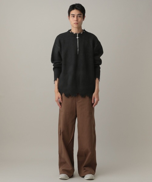 LAND MUSEUM(ランドミュージアム)の「LAND MUSEUM/クロスダメージニット(ニット/セーター・メンズ・ブラック/グレー・LARGE/MEDIUM)」の22枚目の写真