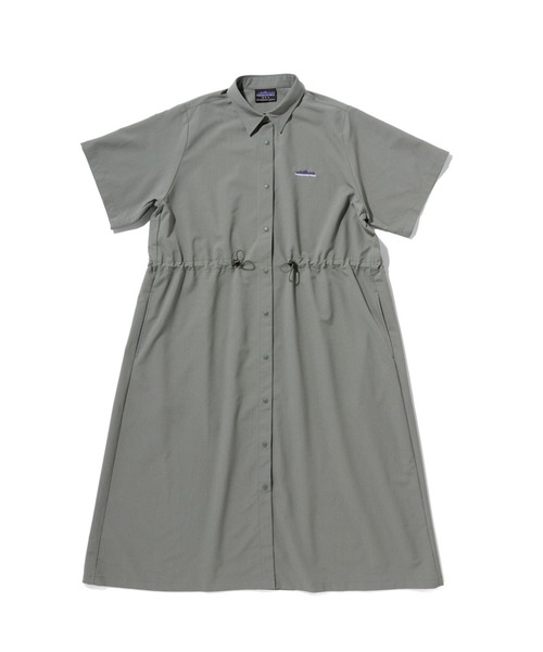 THOUSAND MILE（サウザンドマイル）の「[L's]SHORT SLEEVE SNAP OP HIGH AIR PERMEABILITY/ショートスリーブスナップワンピース（ワンピース・レディース・セージグリーン/ブルー/ブラック/グレイッシュベージュ・FREE）」の3枚目の写真