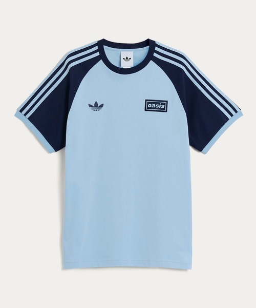 adidas x oasis ロングTシャツ ライトブルー　Lサイズ Adidas x Oasis Tour】Jacquard Jersey☆Clear Sky☆2025