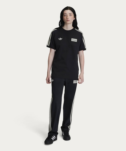Oasis didas アディダス 半袖 Tシャツ ブラック 上着 2XL adidas oasis Tour 3-Stripes T-Shirt オアシス ツアー Tシャツ