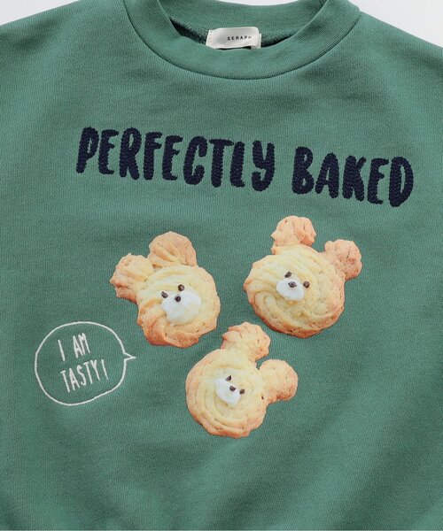 Seraph（セラフ）の「【ジュニア対応】おいしい転写トレーナー（スウェット・キッズ・ブラウン/グリーン/アイボリー・80/90/100/110/120/130/140）」の11枚目の写真