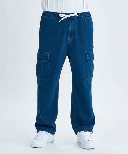 DC SHOES(ディーシーシューズ)の「25 WIDE CARGO PANT /DCストレッチウエストゴムワイド裾ドローコード付きシルエットカーゴパンツ(カーゴパンツ・メンズ・ブラック系その他/カーキ/ブラック/ライトブルー/インディゴブルー・X-LARGE/MEDIUM/LARGE)」の5枚目の写真