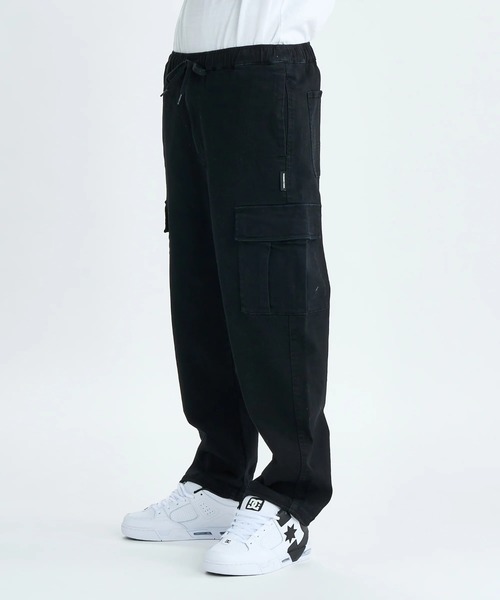 DC SHOES(ディーシーシューズ)の「25 WIDE CARGO PANT /DCストレッチウエストゴムワイド裾ドローコード付きシルエットカーゴパンツ(カーゴパンツ・メンズ・ブラック系その他/カーキ/ブラック/ライトブルー/インディゴブルー・X-LARGE/MEDIUM/LARGE)」の7枚目の写真