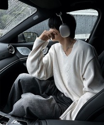 COSYHARU（コシハル）の「ブリンVネックカットオフニット（ニット/セーター）」