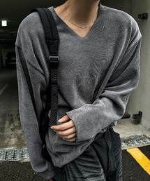 COSYHARU（コシハル）の「ブリンVネックカットオフニット（ニット/セーター）」