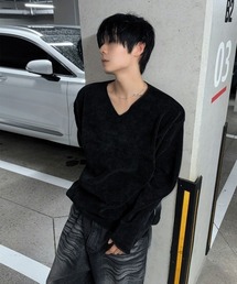 COSYHARU（コシハル）の「ブリンVネックカットオフニット（ニット/セーター）」