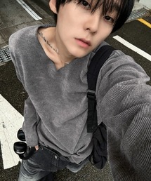 COSYHARU（コシハル）の「ブリンVネックカットオフニット（ニット/セーター）」