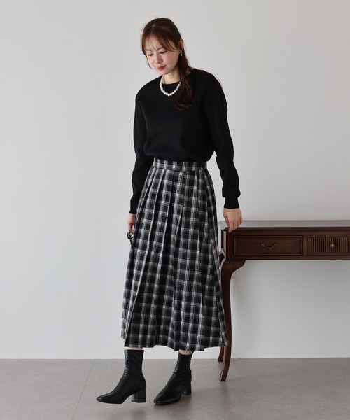 BLUEEAST(ブルーイースト)の「もちもちダンボールニット(ニット/セーター・レディース・レッド/アイボリー/ブラック・MEDIUM)」の18枚目の写真