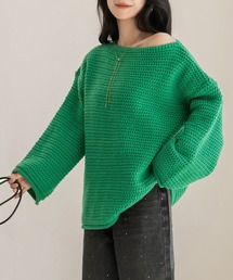 DAY CLOSET | 【袖＆裾周りロール加工】ふんわり愛されシルエ。長袖ボリュームチャンキーニットトップス レディース(ニット/セーター)