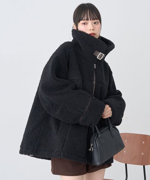 セール】【2025AW】ボアZIPブルゾン（ムートンコート）｜earth