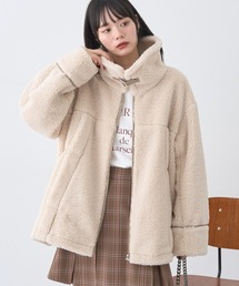 earth music&ecology | 【2025AW】ボアZIPブルゾン(ムートンコート)