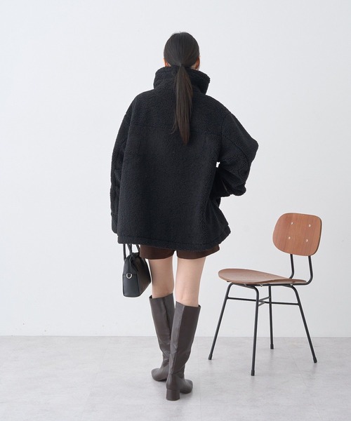 earth music&ecology(アースミュージックアンドエコロジー)の「【2025AW】ボアZIPブルゾン(ムートンコート・レディース・ブラウン/アイボリー/ブラック・FREE)」の8枚目の写真