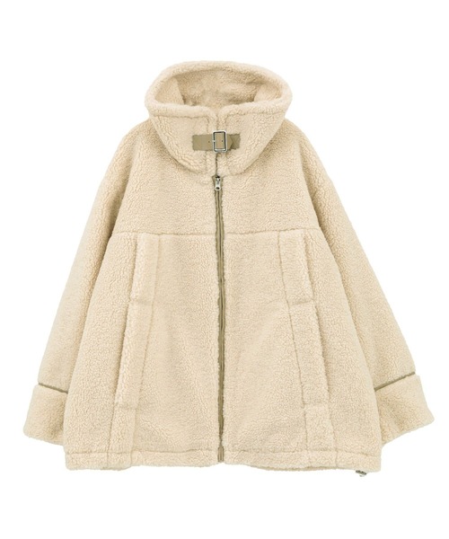 earth music&ecology(アースミュージックアンドエコロジー)の「【2025AW】ボアZIPブルゾン(ムートンコート・レディース・ブラウン/アイボリー/ブラック・FREE)」の19枚目の写真