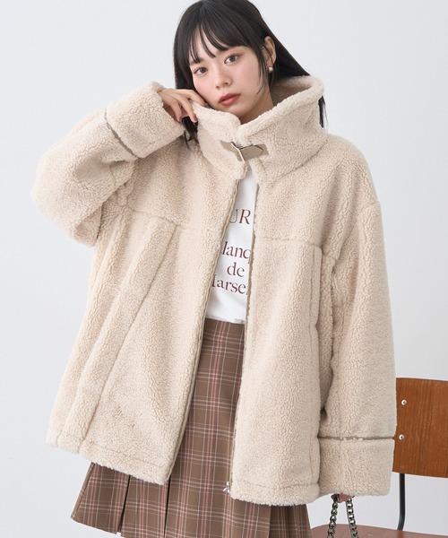 earth music&ecology(アースミュージックアンドエコロジー)の「【2025AW】ボアZIPブルゾン(ムートンコート・レディース・ブラウン/アイボリー/ブラック・FREE)」の22枚目の写真