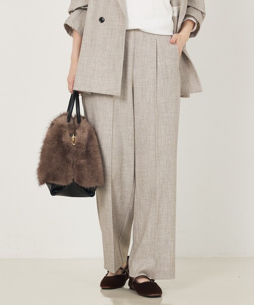 abahouse mavie（アバハウスマヴィ）の「【セットアップ対応】TRストレッチタックセミワイドパンツ（その他パンツ・レディース・ブラック/ベージュ・36/38/40）」の7枚目の写真