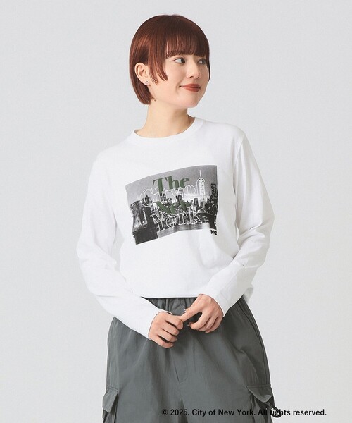 Ray BEAMS（レイビームス）の「【別注】GOOD ROCK SPEED / NEW YORK CITY ロングスリーブ Tシャツ（Tシャツ/カットソー・レディース・ホワイト/ブラック/ホワイト系その他2・ONE SIZE）」の2枚目の写真