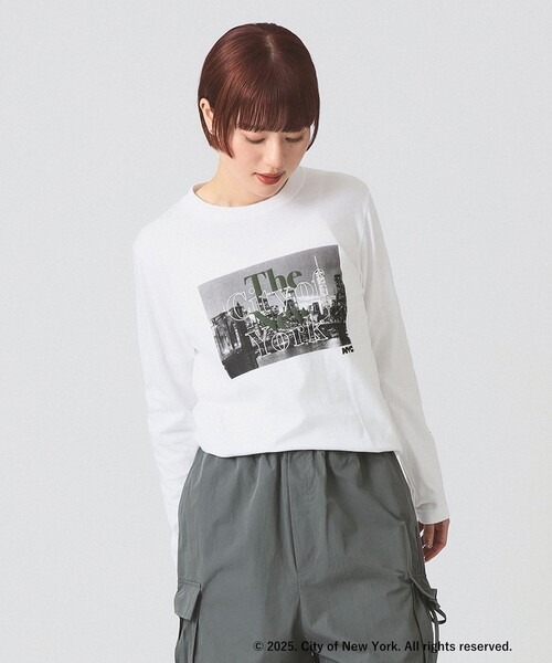 Ray BEAMS（レイビームス）の「【別注】GOOD ROCK SPEED / NEW YORK CITY ロングスリーブ Tシャツ（Tシャツ/カットソー・レディース・ホワイト/ブラック/ホワイト系その他2・ONE SIZE）」の11枚目の写真
