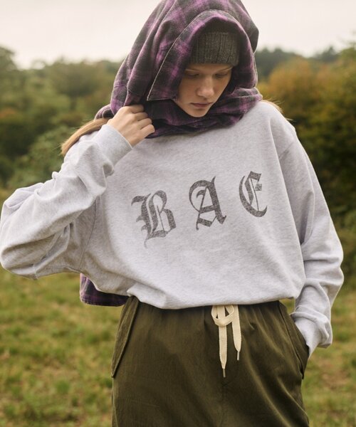 Franklin Climbing（フランクリンクライミング）の「■【Franklin Climbing】vintageプリントスウェット（スウェット・レディース・ブラック/ライトグレー・MEDIUM/LARGE）」の2枚目の写真