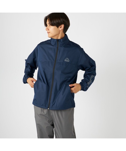 Kappa(カッパ)の「Kappa カッパ ブランド ワンポイント ロゴ 裏メッシュ トラックジャケット ウィンドブレーカー(ブルゾン・メンズ・ブラック/ネイビー・L/M/LL)」の16枚目の写真