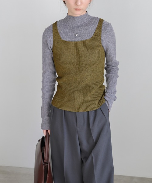 select MOCA(セレクトモカ)の「ポロカーディガンニットセット(カーディガン/ボレロ・レディース・アイボリー/カーキ/ブラック・FREE)」の15枚目の写真