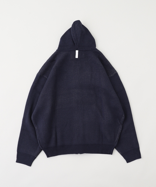 NOMANUAL(NOMANUAL)の「NOMANUAL/ノーマニュアル SKULL HAND COWICHAN HOODED(パーカー・メンズ・ネイビー/ブラック・LARGE/MEDIUM)」の3枚目の写真