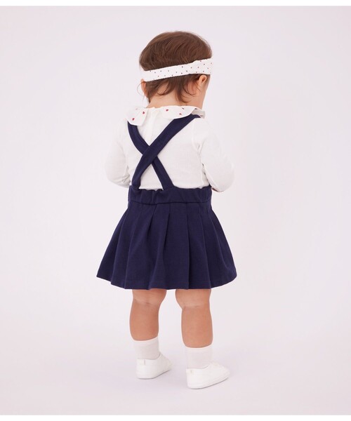 PETIT BATEAU（プチバトー）の「ジャンパースカート（ワンピース・キッズ・ブルー・12MONTH/24MONTH/36MONTH）」の3枚目の写真
