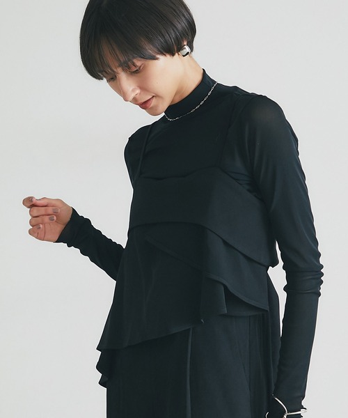 &. NOSTALGIA（アンドドットノスタルジア）の「レイヤードオールインワン（つなぎ/オールインワン・レディース・アイボリー/ブラック・M）」の11枚目の写真