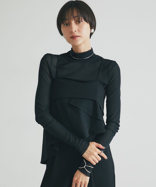 &. NOSTALGIA（アンドドットノスタルジア）の「レイヤードオールインワン（つなぎ/オールインワン・レディース・アイボリー/ブラック・M）」の12枚目の写真