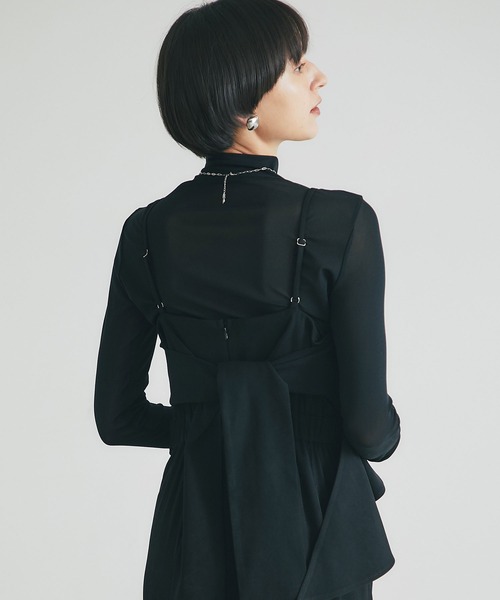 &. NOSTALGIA（アンドドットノスタルジア）の「レイヤードオールインワン（つなぎ/オールインワン・レディース・アイボリー/ブラック・M）」の13枚目の写真