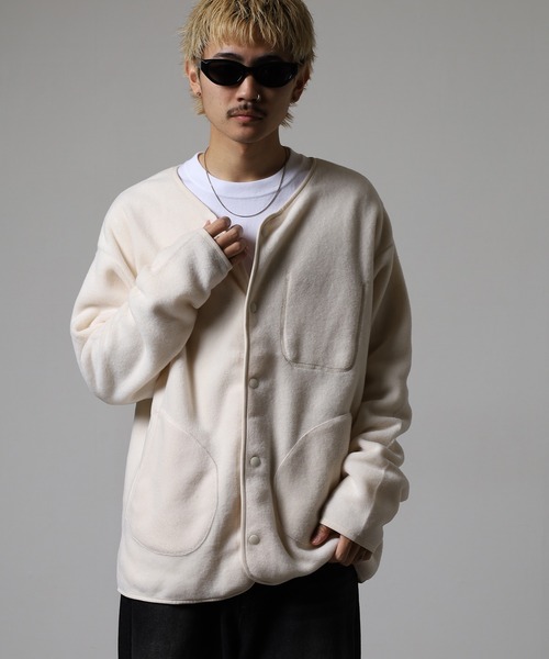 セール】ふわふわフリースカーディガン長袖（カーディガン/ボレロ