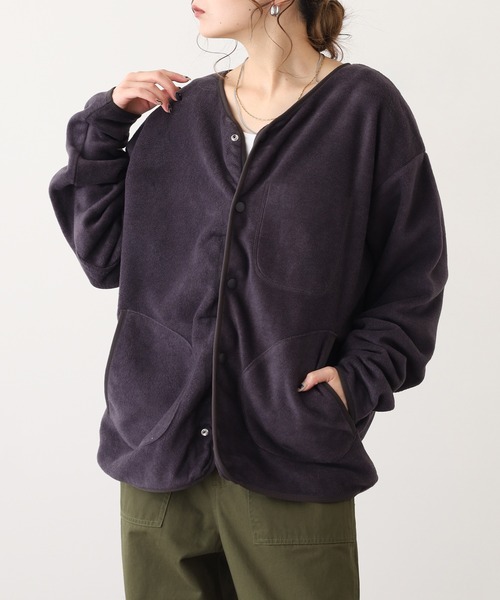 セール】ふわふわフリースカーディガン長袖（カーディガン/ボレロ