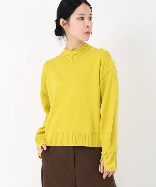 STRAWBERRY-FIELDS（ストロベリーフィールズ）の「ソフティバルキー_バルキーニット（ニット/セーター・レディース・レッド/イエロー系/オフホワイト/ブルー・2）」の4枚目の写真