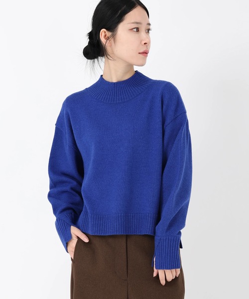 STRAWBERRY-FIELDS（ストロベリーフィールズ）の「ソフティバルキー_バルキーニット（ニット/セーター・レディース・レッド/イエロー系/オフホワイト/ブルー・2）」の3枚目の写真