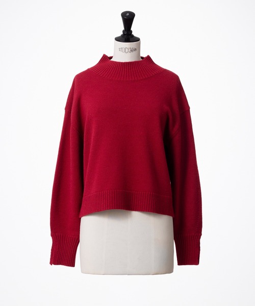 STRAWBERRY-FIELDS（ストロベリーフィールズ）の「ソフティバルキー_バルキーニット（ニット/セーター・レディース・レッド/イエロー系/オフホワイト/ブルー・2）」の6枚目の写真