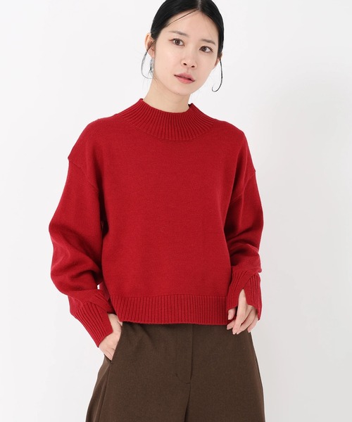 STRAWBERRY-FIELDS（ストロベリーフィールズ）の「ソフティバルキー_バルキーニット（ニット/セーター・レディース・レッド/イエロー系/オフホワイト/ブルー・2）」の7枚目の写真